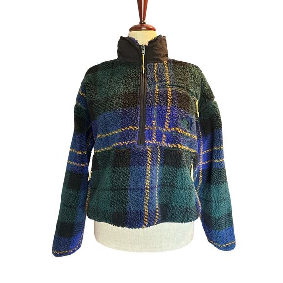 The North Face Women’s Oversized Sherpa Fleece Pullover Plaid Jacket L - Picture 10 of 10